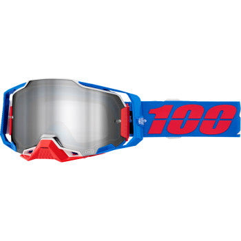 100% Armega Goggle - Ironclad - Silver Mirror 50005-00029