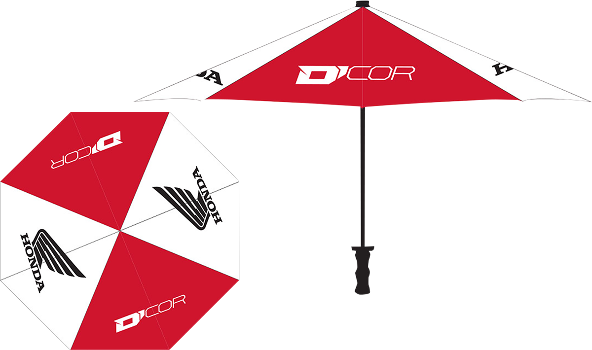 D'COR VISUALS Umbrella - Honda Wing - Red/White 81-101-1