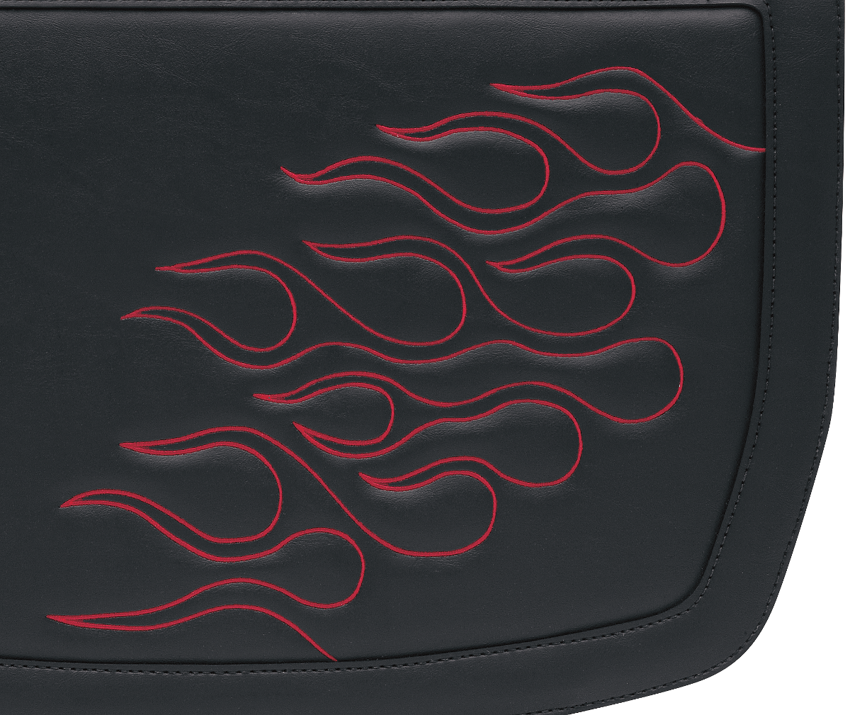 SADDLEMEN Flame Saddlebag - Dark Red - Large X021-05-0415