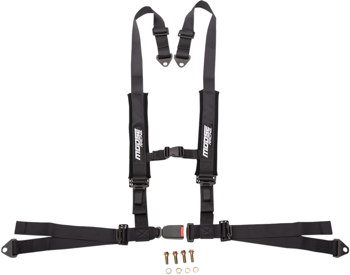 MOOSE UTILITY Seat Harness - 4 Point - 2x2 - Black 100-4402-PU