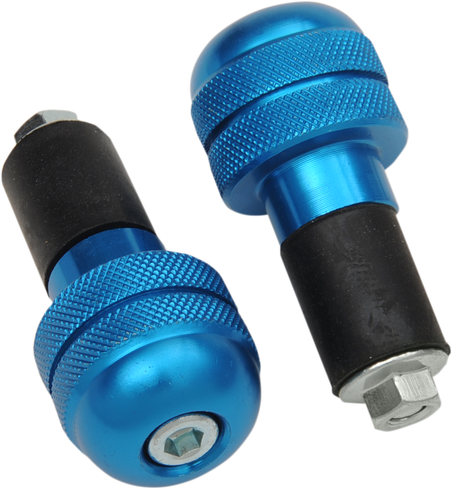 K&S TECHNOLOGIES Bar End - Anti-Vibrating - Blue 15-6001