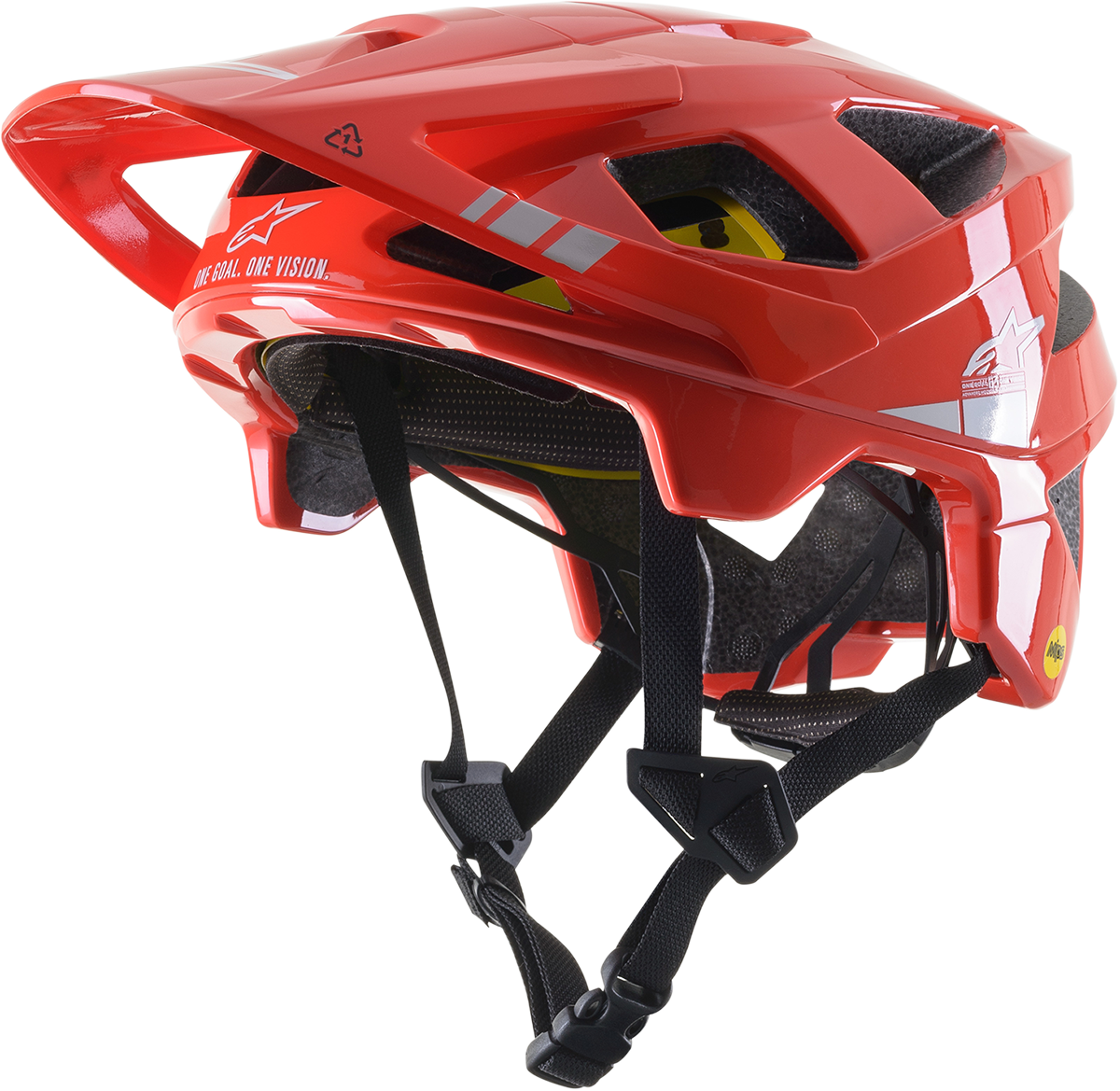 ALPINESTARS Vector Tech Helmet - Bright Red/Light Gray Glossy - MIPS® - Large 8700721-3199-LG