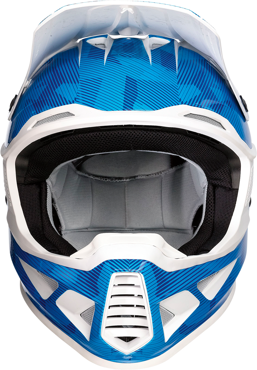 MOOSE RACING F.I. Helmet - Agroid Camo - MIPS® - Blue/White - XS 0110-7766