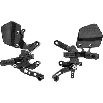 GILLES TOOLING Adjustable Rearset - Black - KTM 1290 Super Duke VCR-KT03-B