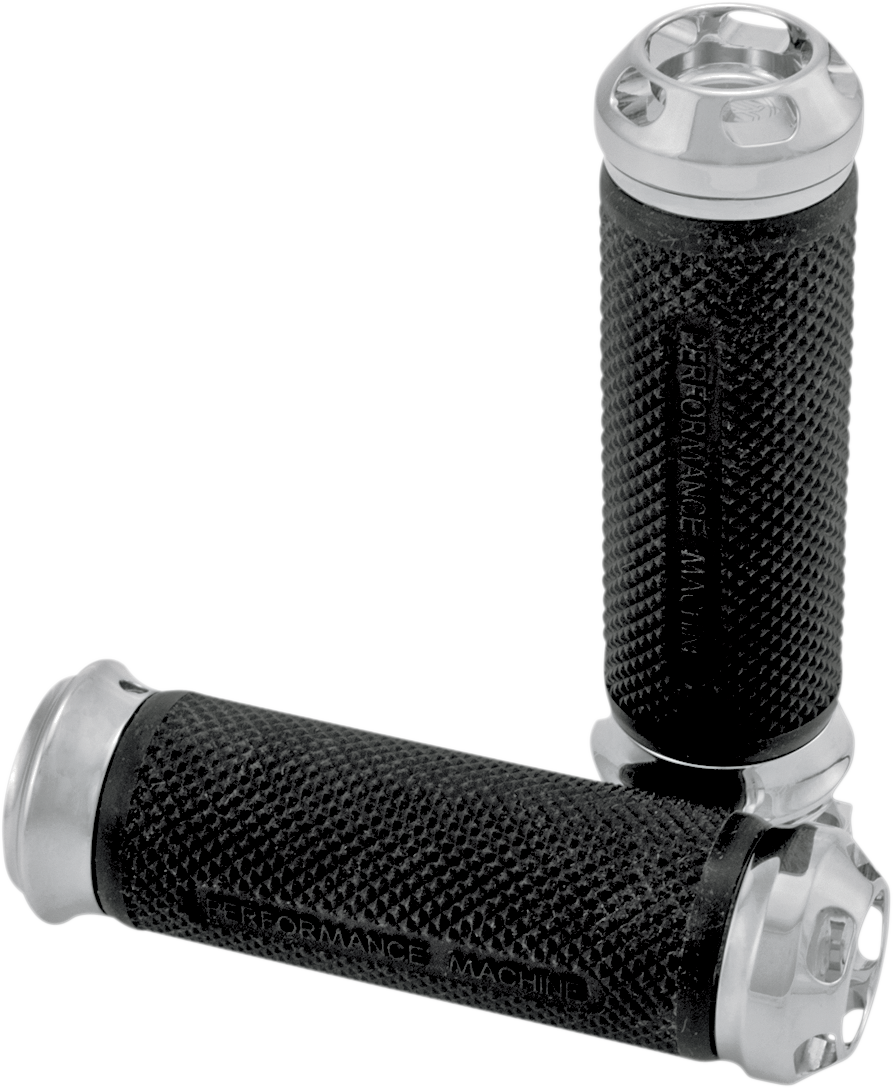 PERFORMANCE MACHINE (PM) Grips - Apex - Elite - Cable - Chrome 0063-2043-CH