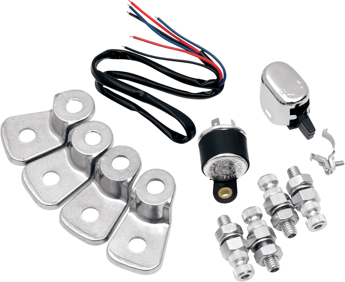 K&S TECHNOLOGIES Turn Signal Wiring Kit w/ Brackets - Universal 25-9000