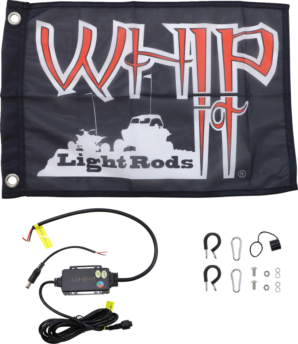 WHIPITLIGHTRODS 3' Light Rod Whip - Bluetooth - White SB-RGBBT-231