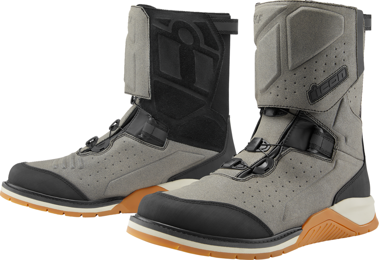 ICON Alcan Waterproof Boots - Gray - Size 11 3403-1251