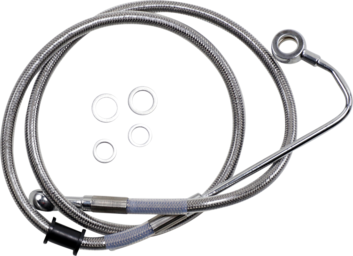 DRAG SPECIALTIES Brake Line - +4" - Stainless Steel - '15-'17 Softail 618299-4