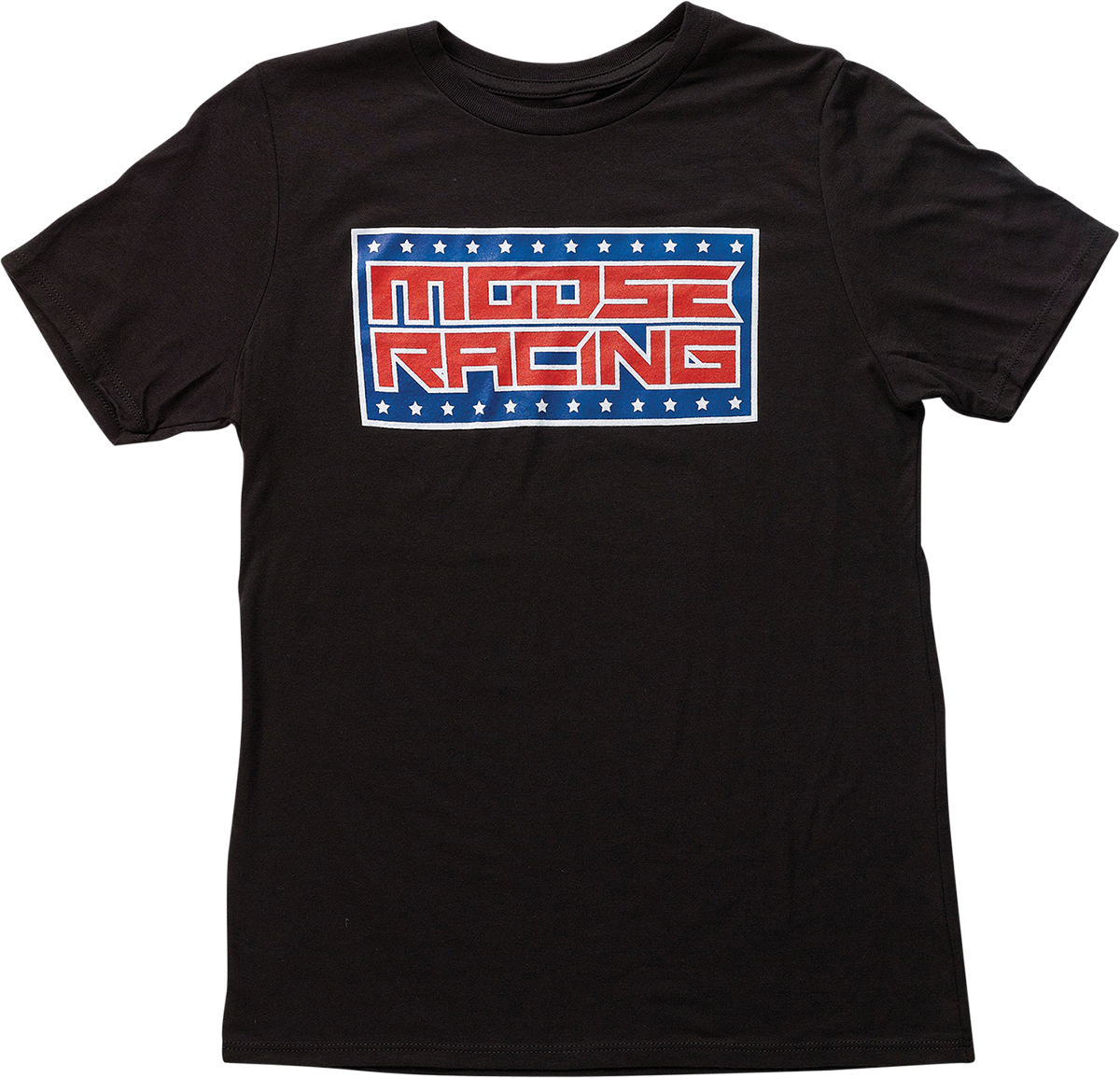 MOOSE RACING Youth Star Spangled T-Shirt - Black/Red/White/Blue - Medium 3032-3501