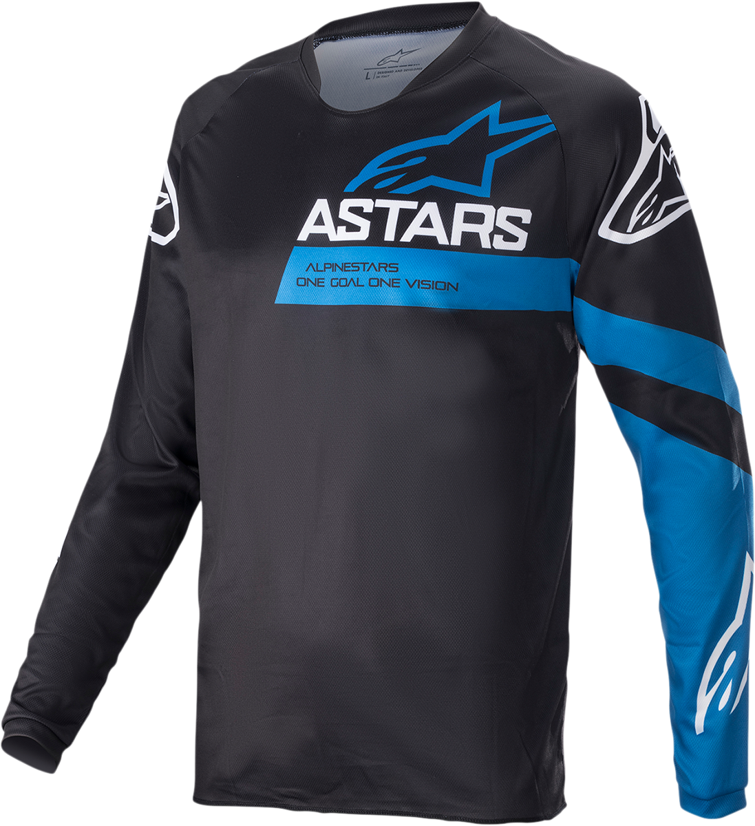 ALPINESTARS Racer V3 Long-Sleeve Jersey - Black/Bright Blue - Medium 1762822-1078-MD