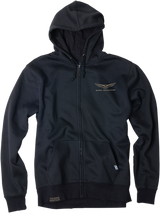 FACTORY EFFEX Goldwing Icon Zip-Up Hoodie - Black - Large 25-88804