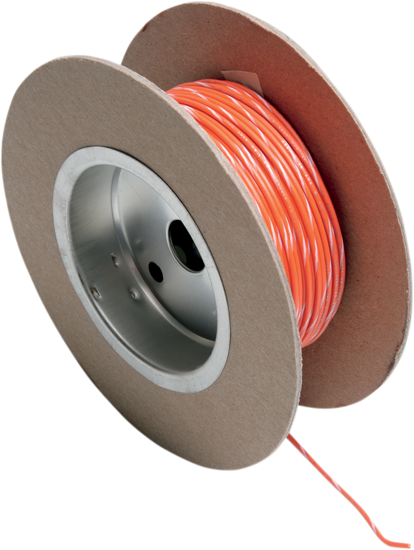 NAMZ 100' Wire Spool - 18 Gauge - Orange/White NWR-39-100