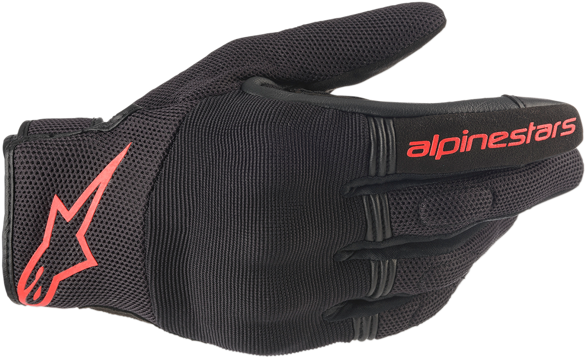 ALPINESTARS Copper Gloves - Black/Fluo Red - Large 3568420-1030-L