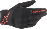 ALPINESTARS Copper Gloves - Black/Fluo Red - Large 3568420-1030-L