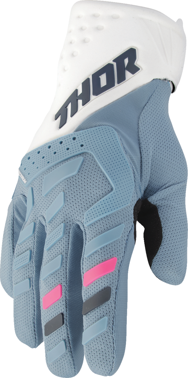 THOR Women's Spectrum Gloves - Starlight Blue/White - Large 3331-0266