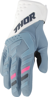 THOR Women's Spectrum Gloves - Starlight Blue/White - Large 3331-0266