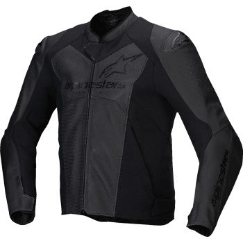 ALPINESTARS Faster v3 Airflow Leather Jacket - Black/Black - US 46 / EU 56 3103625-1100-56