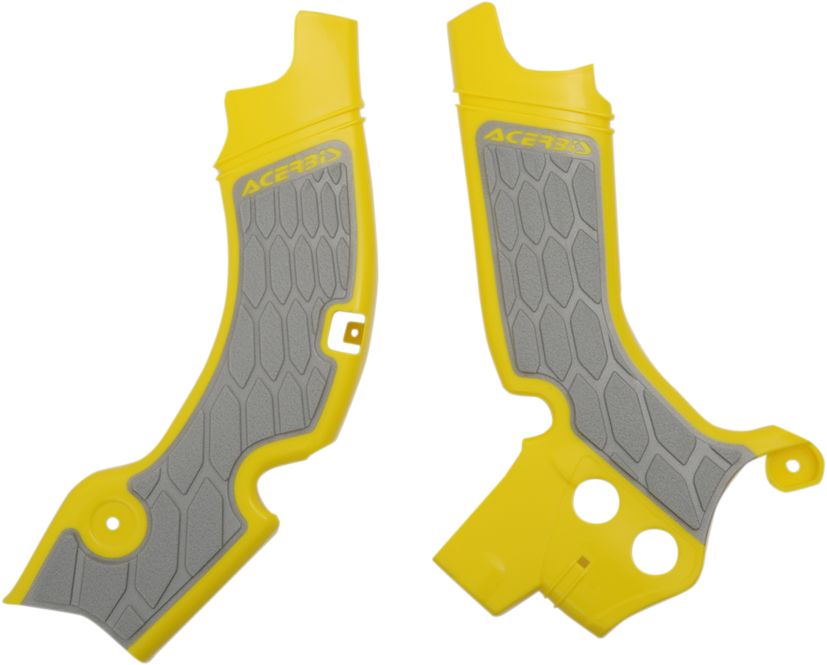 ACERBIS X-Grip Frame Guards - Gray/Yellow 2630531120