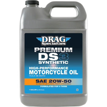 DRAG SPECIALTIES OIL DS3 Synthetic Engine Oil - 20W-50 - 1 U.S. gal 198927