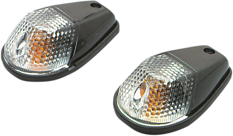 K&S TECHNOLOGIES Flush Mount Marker Lights - Black/Clear 25-8022