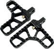 JOKER MACHINE Adjustable Serrated Footpegs - With Heel - Black 08-62-1B