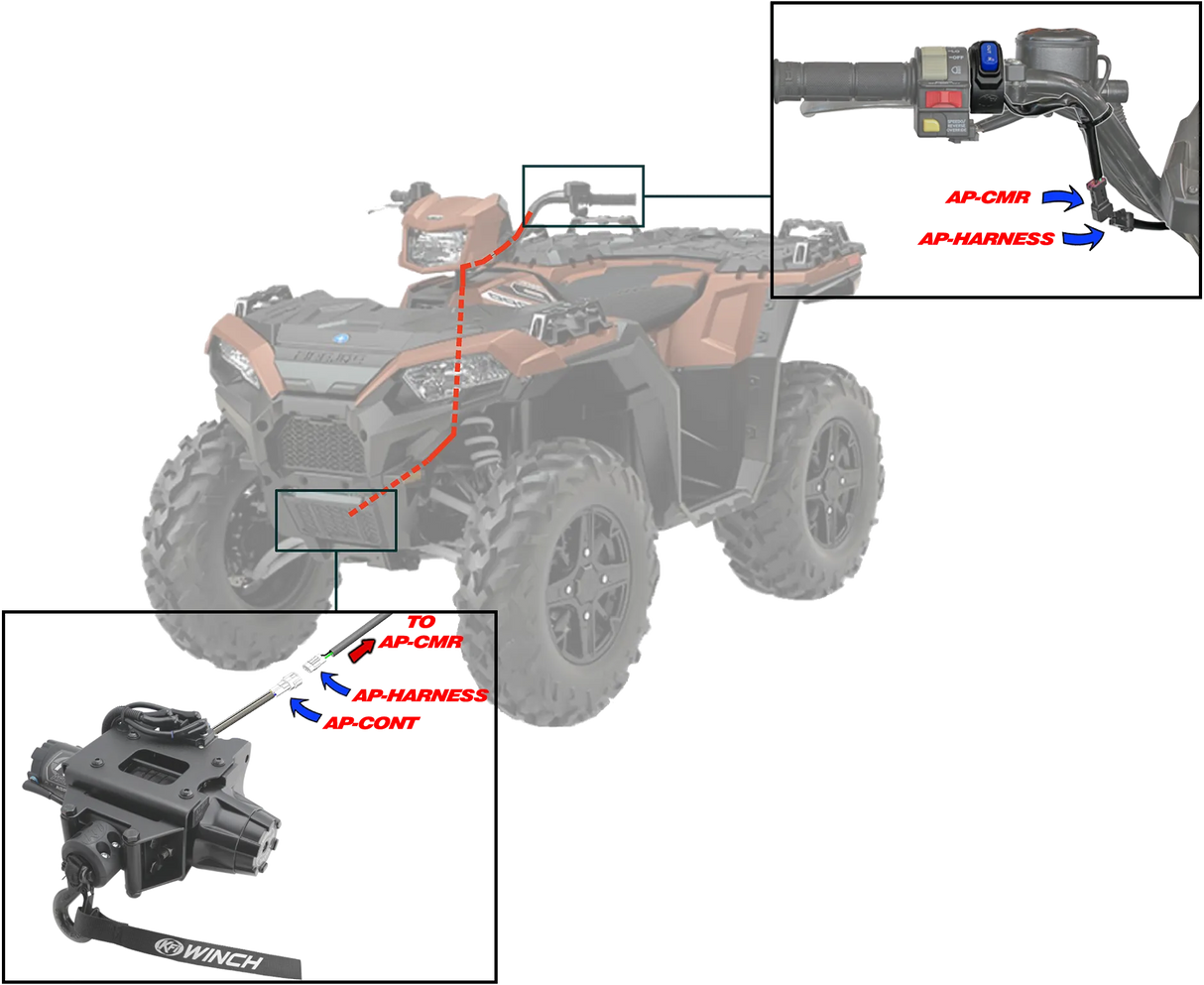 KFI PRODUCTS Plug-N-Play Synthetic Winch - 3500 lb - Polaris ASP-35