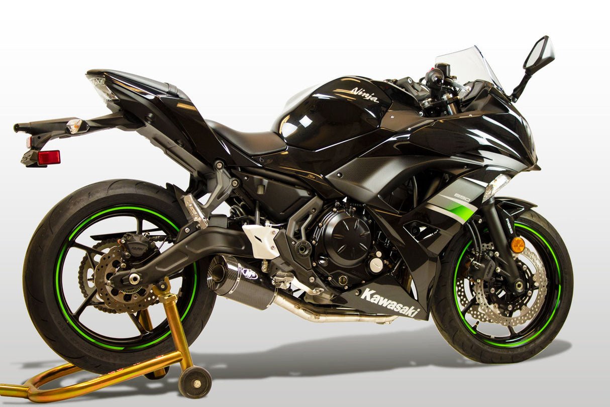 M4 Exhaust  stainless steel full system with carbon fiber canister Ninja 650/Z650 2021-2024 KA6624