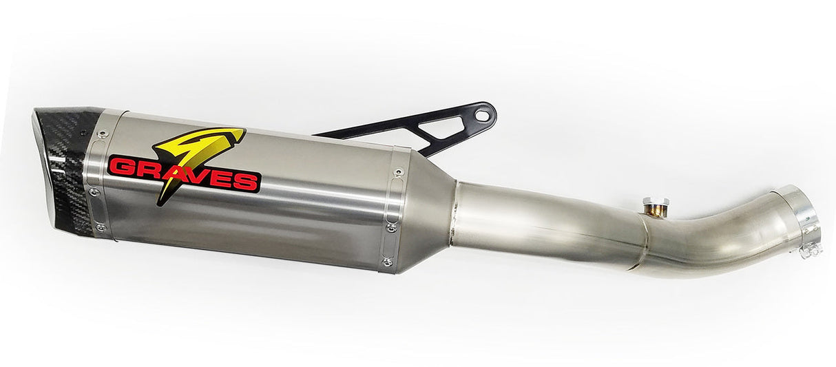 Graves motorsports aprilia tuono 17-20 cat eliminator titanium exhaust system