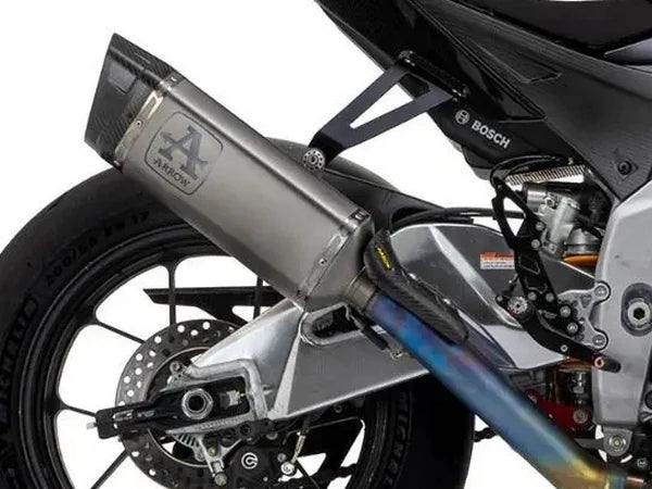 71001pt Arrow Aprilia Rsv4 1100 19-20 Factory Titanium Link Pipe+Titanium Pista Silencer With Carbon End Cap And Db Killer