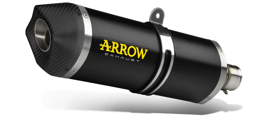 Arrow Kawasaki Z 650 '17 Homol.Silenciador Aluminio Dark Race Tech Con Fondo De Carbono Para Colectores Arrow 71854akn