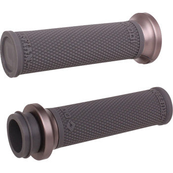 ODI Ruffian Lock-On Street Grips - Indian TBW - Black/Gunmetal V30ITWH-H