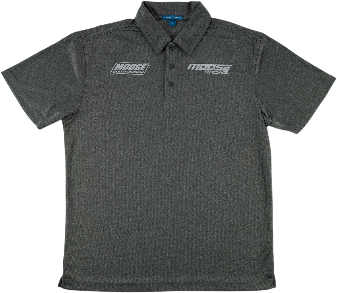 MOOSE RACING Polo Shirt - Heather Charcoal - XL 3040-2657