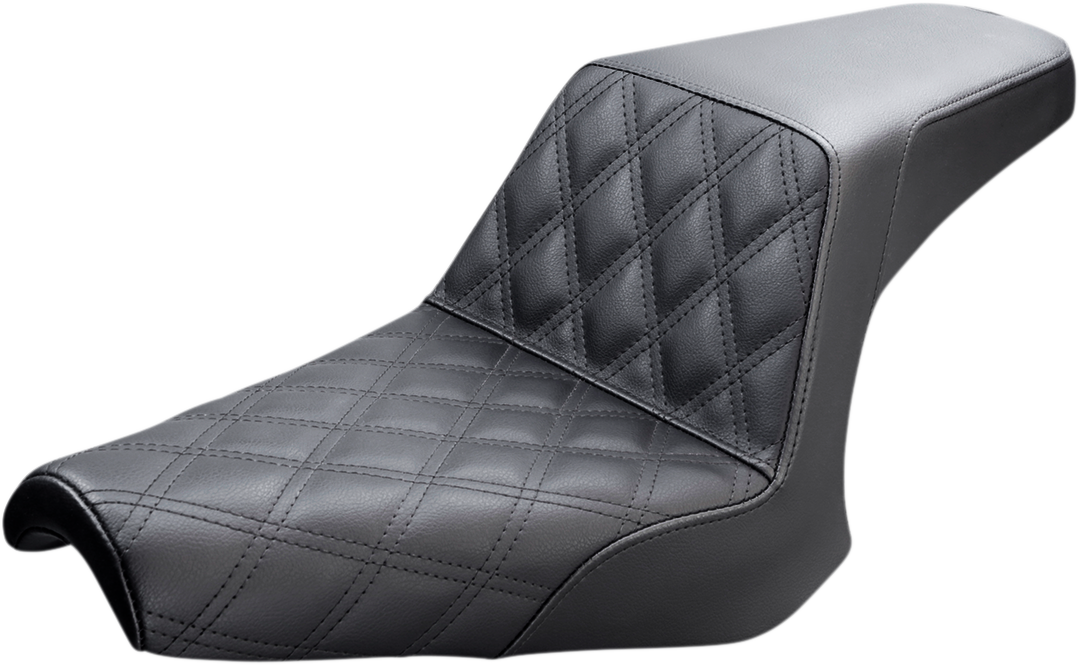 SADDLEMEN Step Up Seat - Front Lattice Stitched - Black Y13-16-172