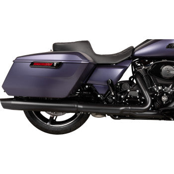 DRAG SPECIALTIES Predator 2-Up Seat - Vinyl - Double Diamond Silver Stitch - w/o Backrest - FLTR/FLHX '23-'24 0801-1949