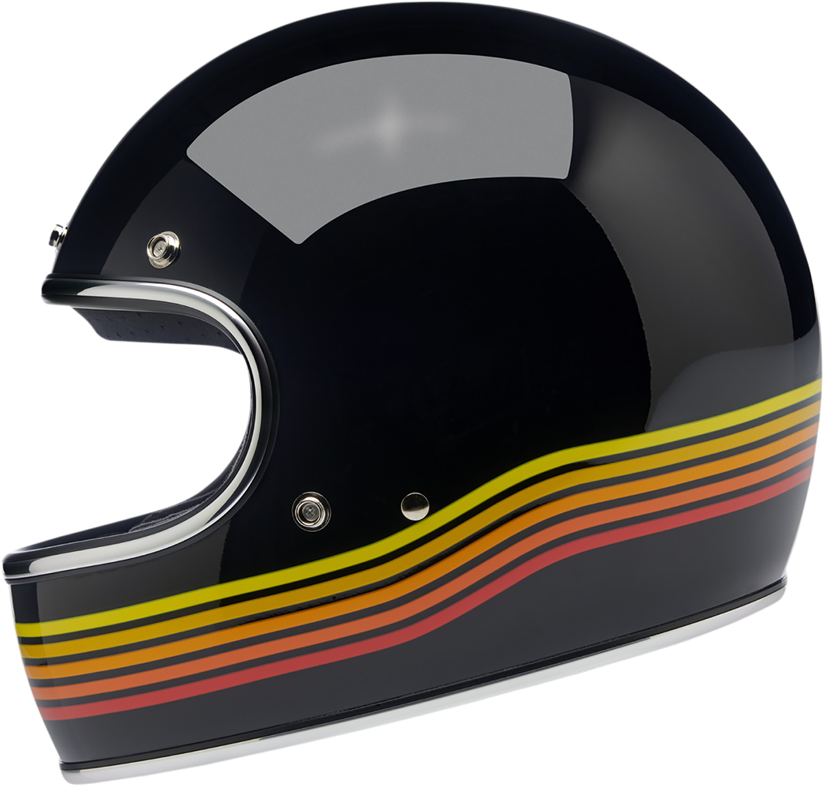 BILTWELL Gringo Helmet - Gloss Black Spectrum - Small 1002-536-102