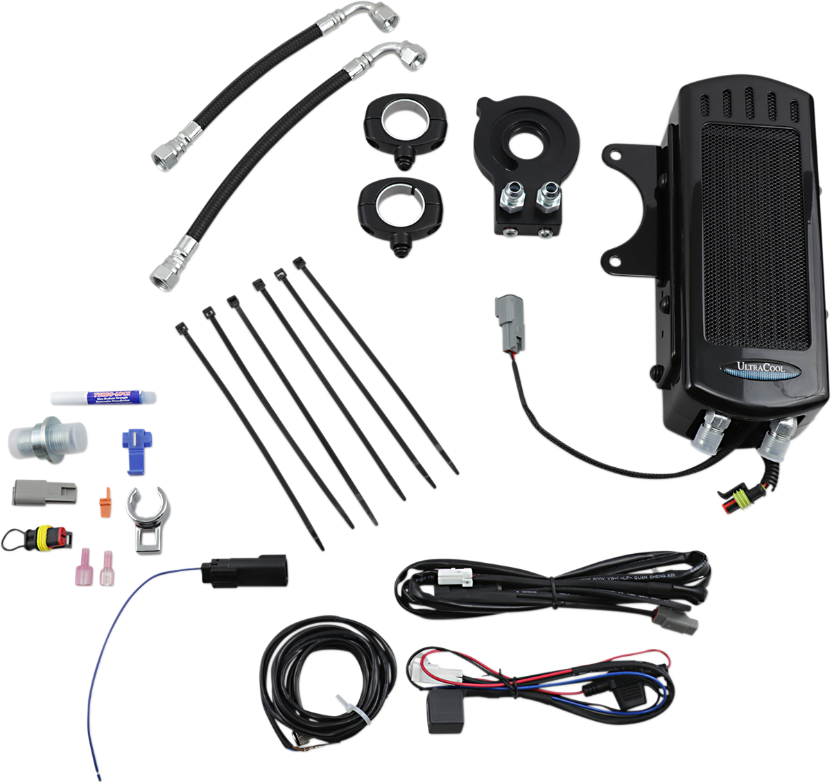 ULTRACOOL Frame Mount Oil Cooler Kit - Black - M8 SMT8-1G