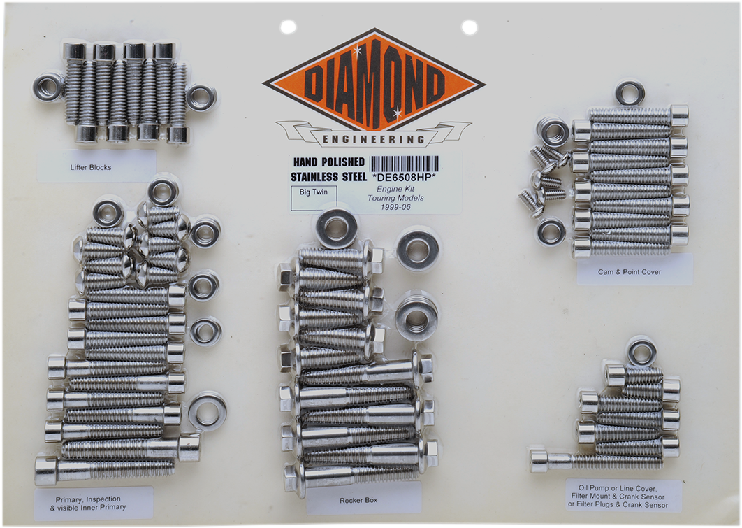 DIAMOND ENGINEERING Bolt Kit - Engine - FLT DE6508H