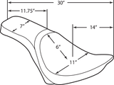 DRAG SPECIALTIES Predator 2-Up Seat - Smooth 0802-0624