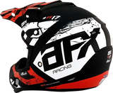 AFX FX-17 Helmet - Attack - Matte Black/Red - Medium 0110-7150