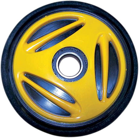 Parts Unlimited Idler Wheel With Bearing 6205-2rs - Yellow - Group 10 - 165 Mm Od X 1" Id R0165g-2 401a