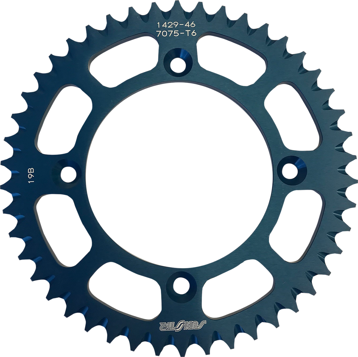 SUNSTAR SPROCKETS Aluminum Rear Sprocket - 46 Tooth - Blue 5-142946BL