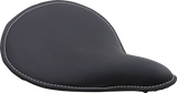 DRAG SPECIALTIES Seat - Spring Solo - Low-Profile - Large - Black Solar-Reflective Leather/White Perimeter Stitch 0806-0055