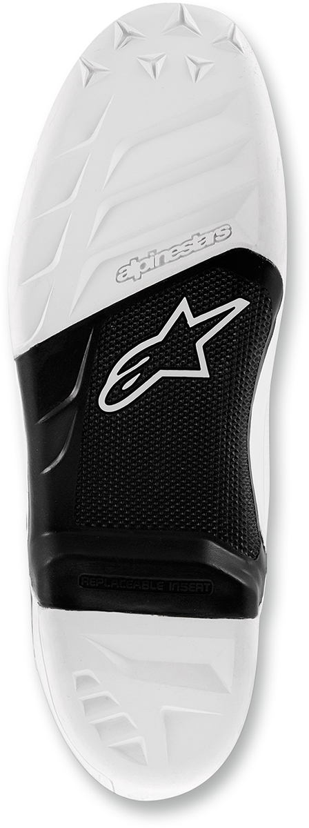 ALPINESTARS Tech 7 Replacement Boot Soles - Black/White - Size 7 25SUT74-12-7