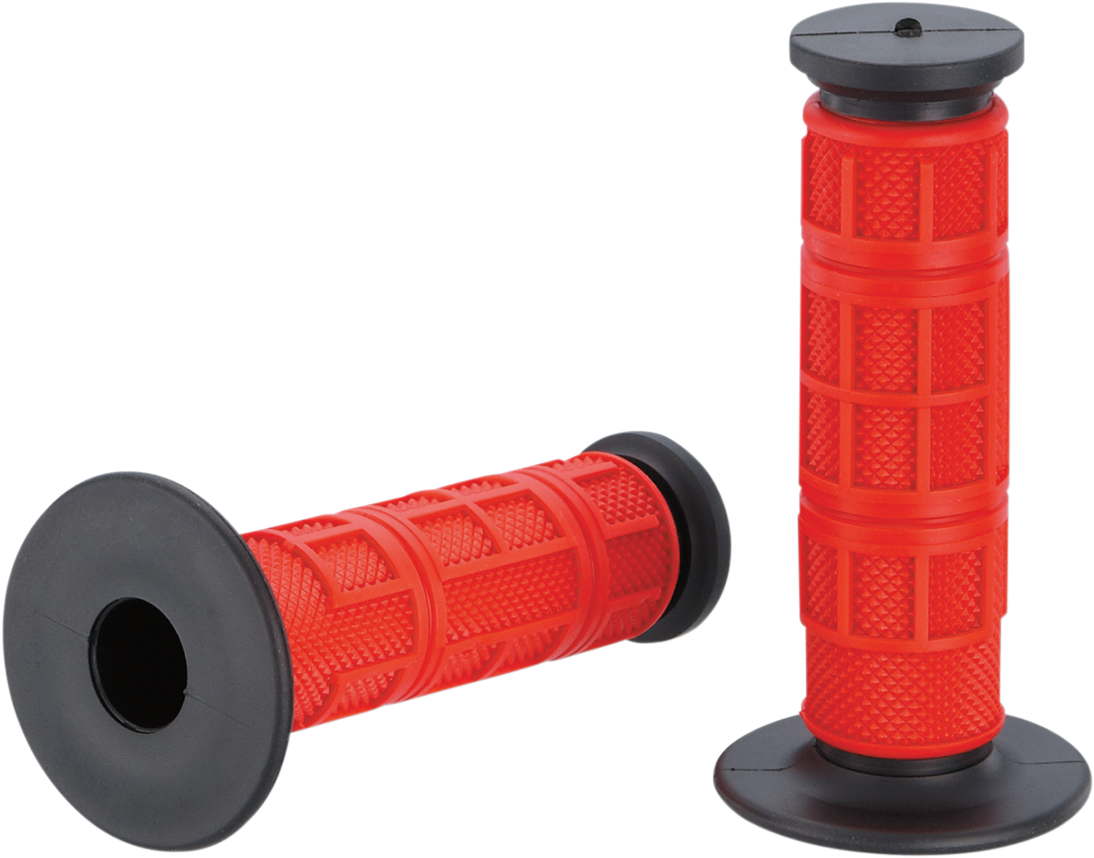 MOOSE RACING Grips - Qualifier - Full Waffle - Red MG-11-RBM