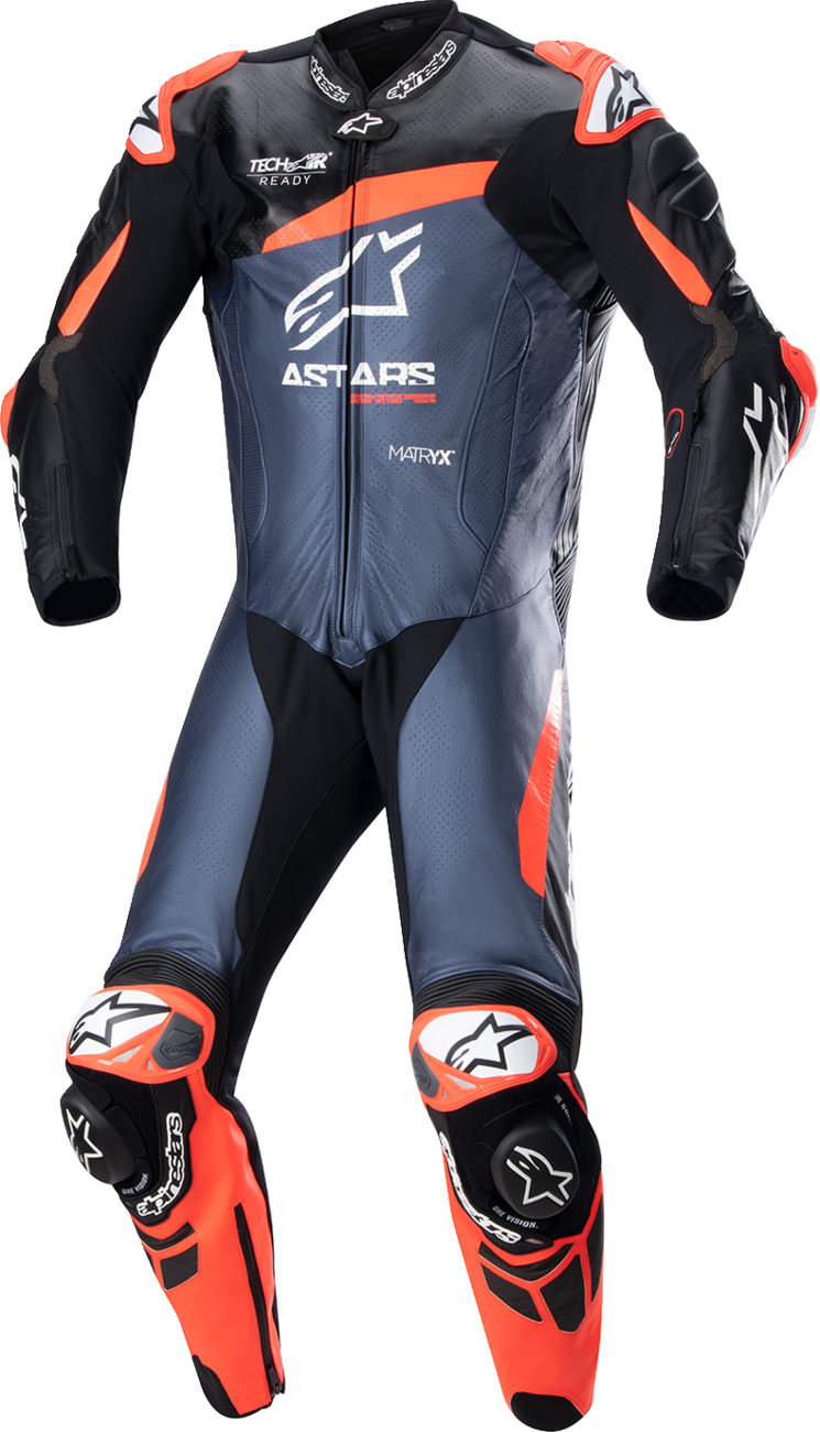 ALPINESTARS GP Plus v4 Leather Suit - Black/Red Fluo/Blue - US 48 / EU 58 31505231358