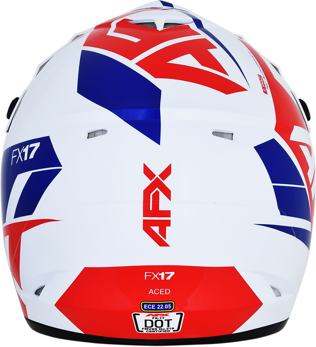 AFX FX-17 Helmet - Aced - Red/White/Blue - Small 0110-6479