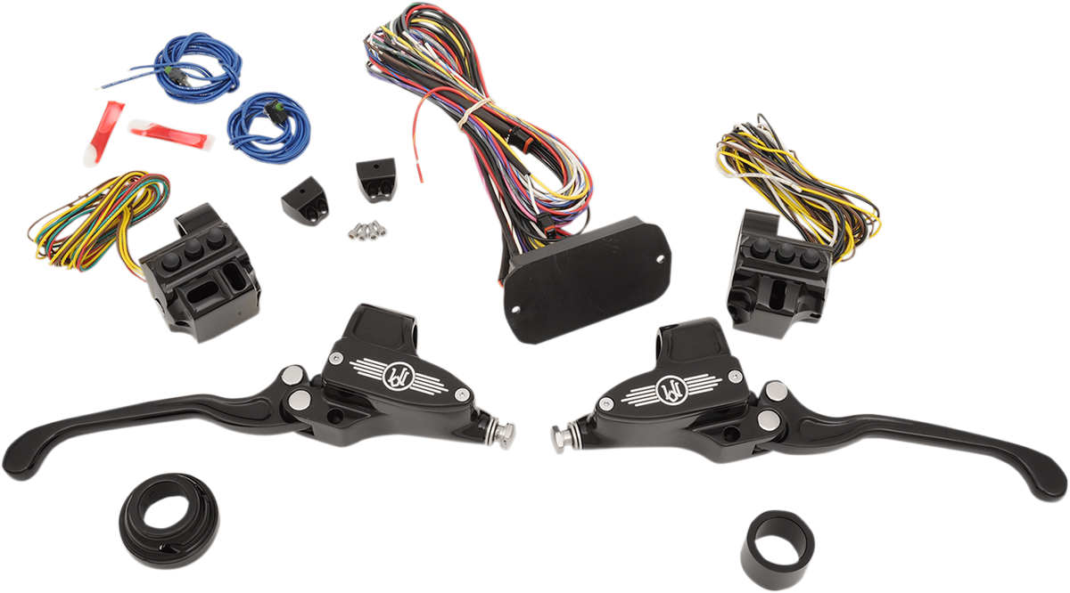 PERFORMANCE MACHINE (PM) Handlebar Controls - Hydraulic - 11/16" Master Cylinder - Black 0062-4026-BM