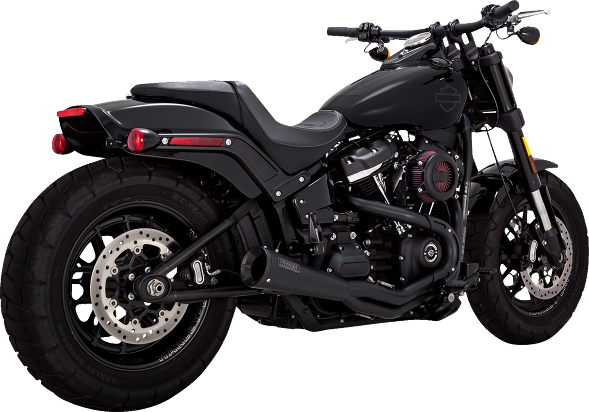 VANCE & HINES 2-into-1 Upsweep Exhaust System - Black - Stainless Steel 47323