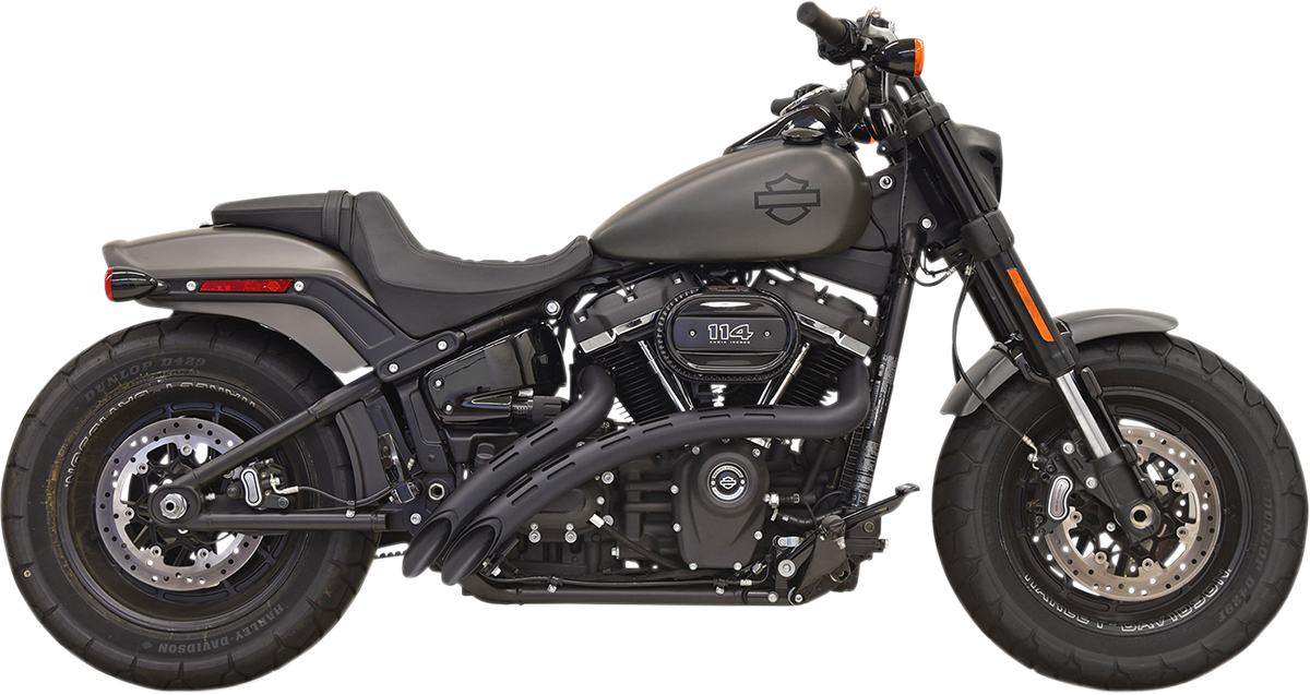 BASSANI XHAUST Sweeper Exhaust - Black/Black 1S22FB